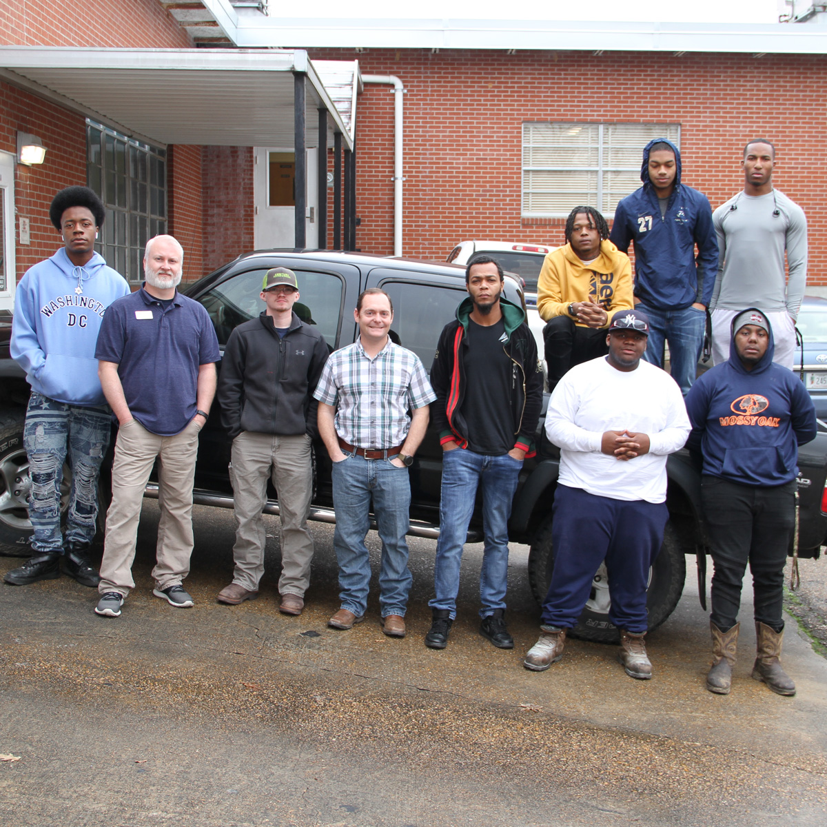 Military pilot surprised with freshly painted truck by the Collision Repair Technology class