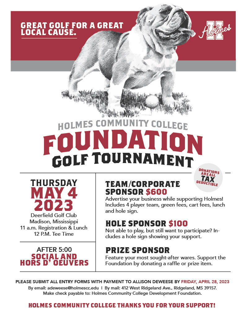 Holmes to hold Foundation Golf Tournament May 4