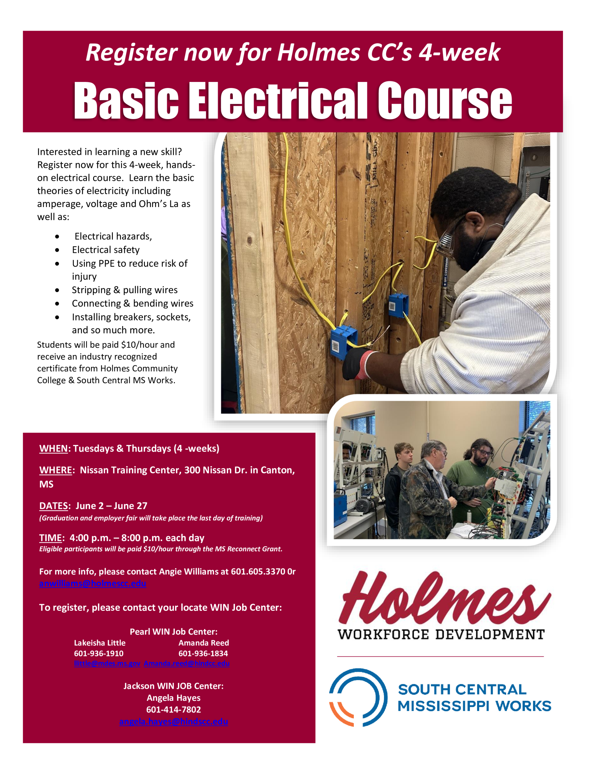 Holmes to offer four-week Basic Electrical Course