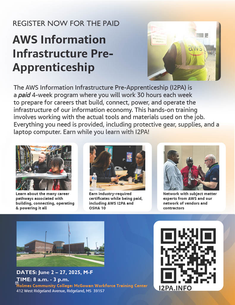 Holmes to offer paid AWS Infrastructure Pre-Apprenticeship in June