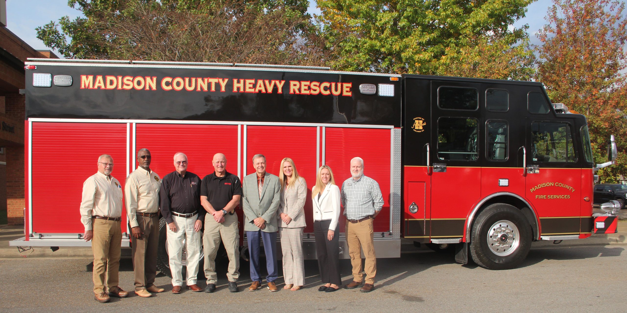 Holmes collision repair program recognized by Madison County for fire truck refinish Holmes collision repair program recognized by Madison County for fire truck refinish