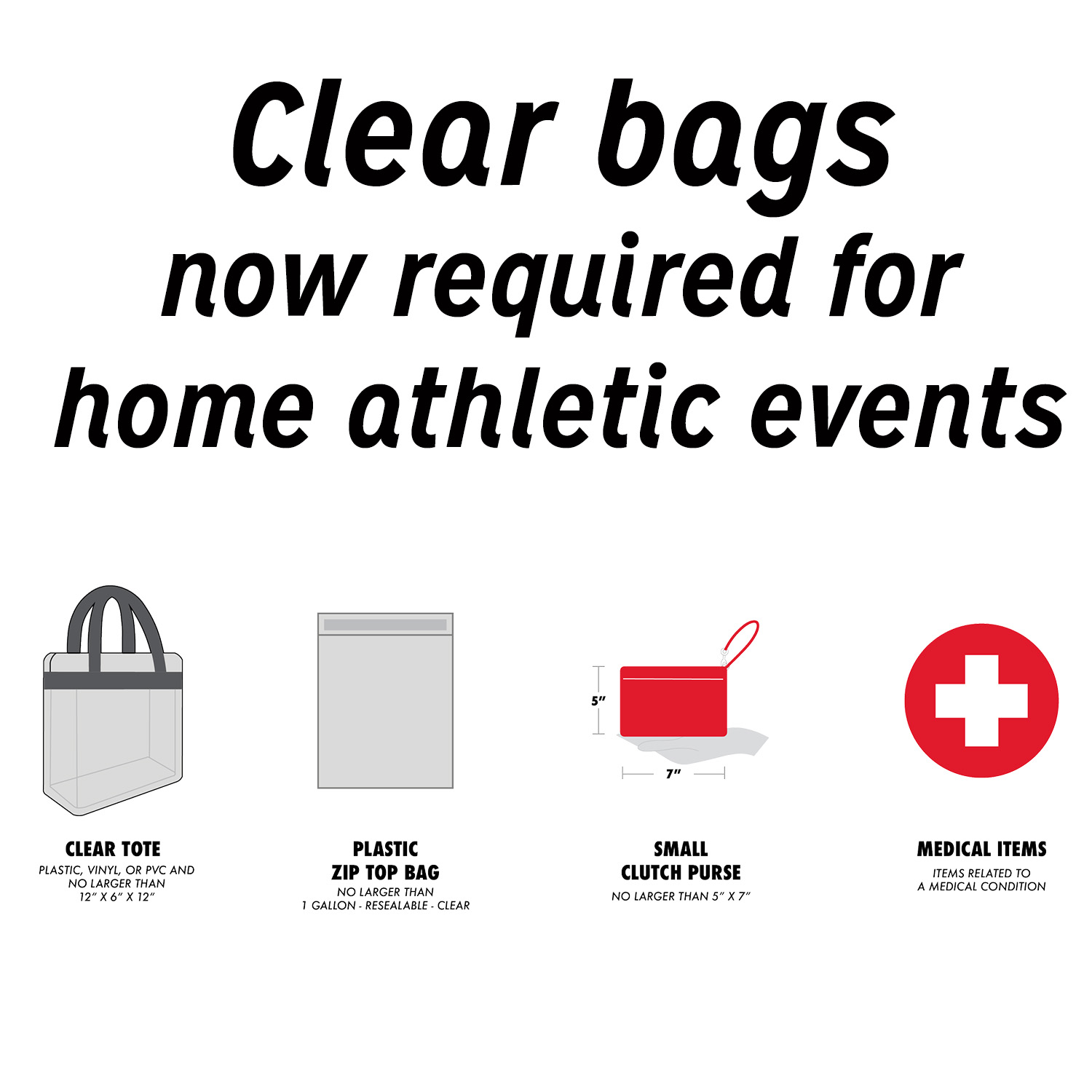 Holmes implements clear bag policy for home athletic events Holmes implements clear bag policy for home athletic events